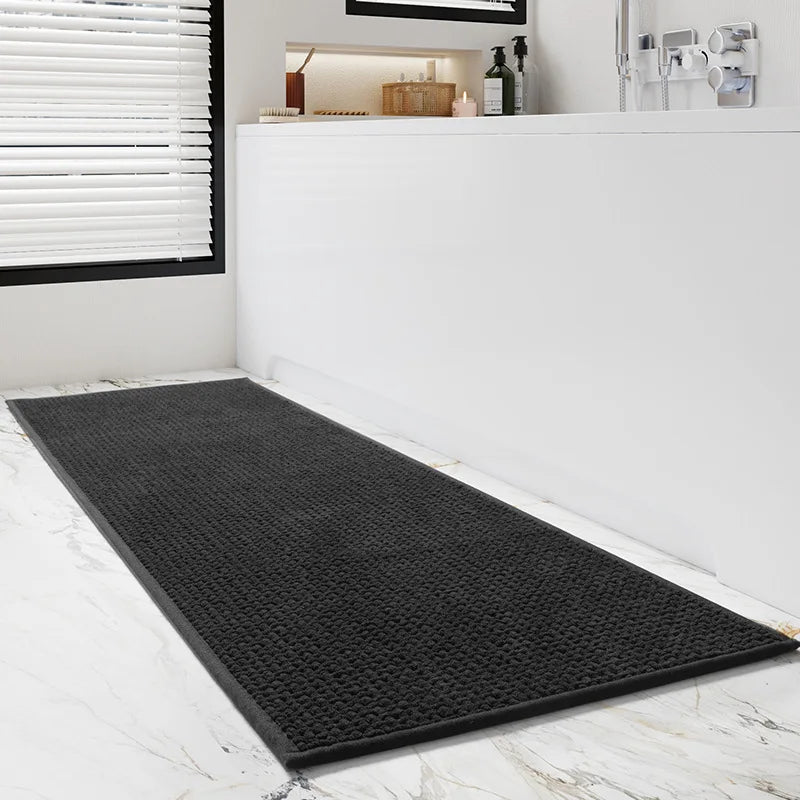 tapis bain antidérapant microfibre gris clair texture moderne absorbant environnement salle bain