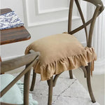 housse chaise blanche coton douce rustique chic décorative amovible lavable 40x40cm 45x45cm 50x50cm