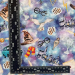 tissu imprimé disney mickey minnie harry potter polyester coton bleu blanc rouge vert