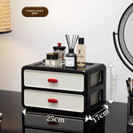 boîte maquillage moderne boîtes rangement noires blanches rouges poignées motifs géométriques