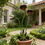 plantes artificielles fleurs dents feuilles vert rouge moderne designextérieur jardin festival