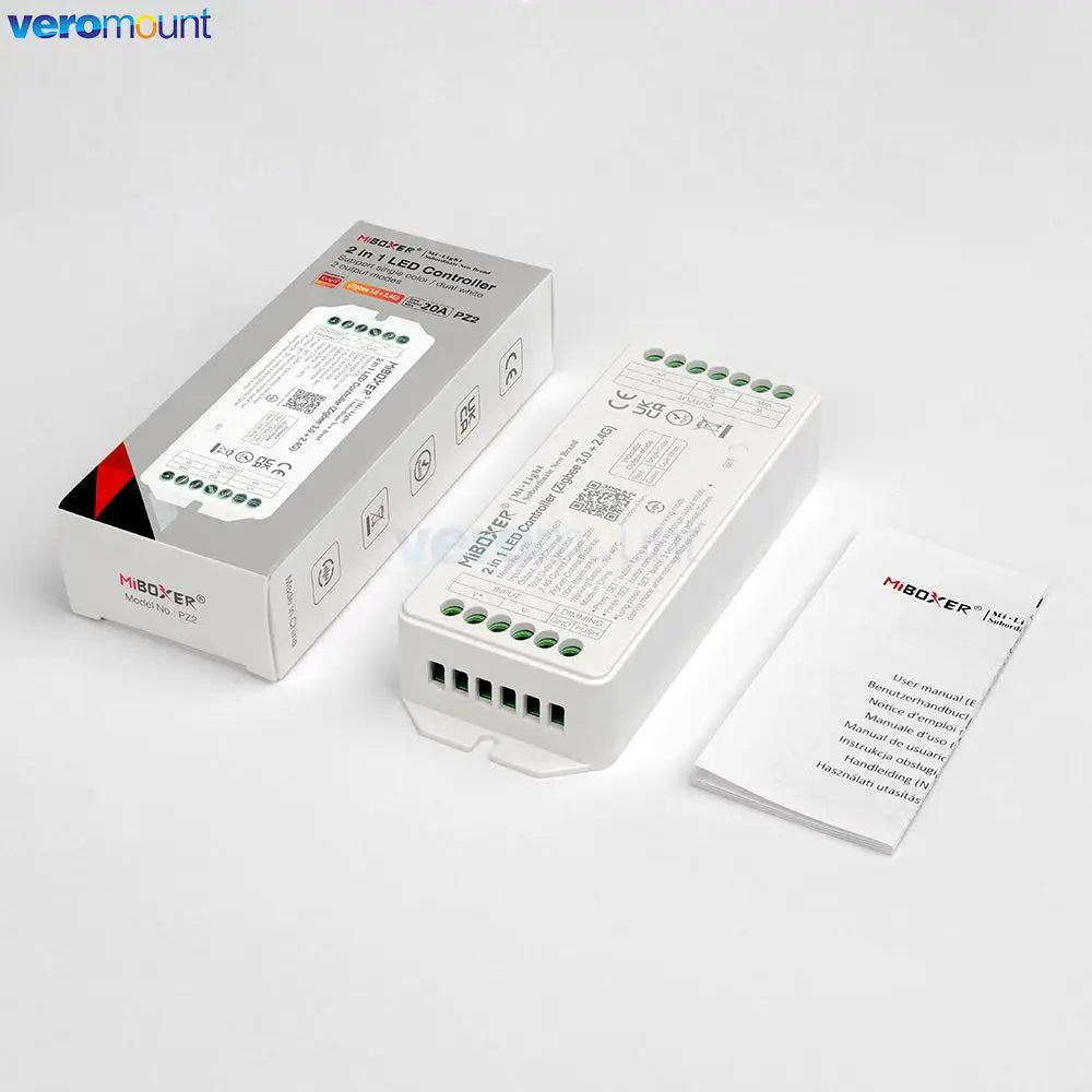 contrôleur led zigbee 3.0 wifi rgb rgbw rgb+cct 20a max charge moderne blanc