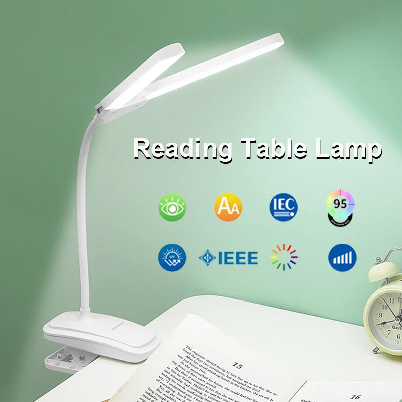 lampe table led rechargeable double tête tactile nuit moderne enfant rotative basse consommation blanc