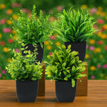 plantes artificielles feuilles vertes pot moderne décoration extérieure ornement dense foliage