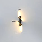 lampe murale led moderne 100cm noir interrupteur éclairage ambiance chambre salon