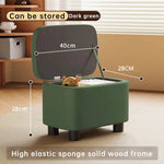 pouf rangement moderne simili cuir marron clair tapis protection pieds simples