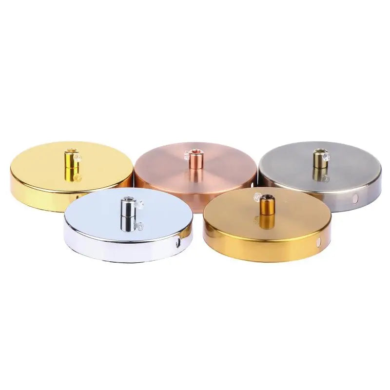 disques métalliques or argent rose doré noir blanc modernes accessoires plafonnier suspension base disque