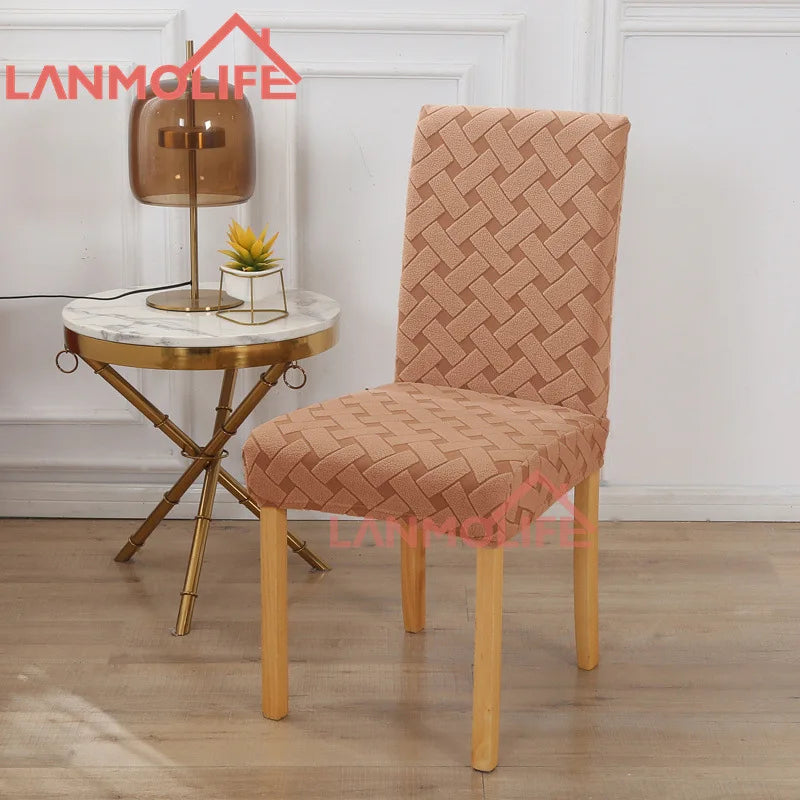 housse chaise tissée polyester coton moderne adhésif gris bleu marine noir bordeaux marron beige