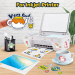 papier autocollant transparent imprimable vinyle a4 toutes imprimantes jet d'encre holographique multicolore moderne