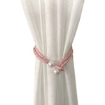 attache rideau tressées bohème couleur rose bleu gris jaune blanc ornement maison