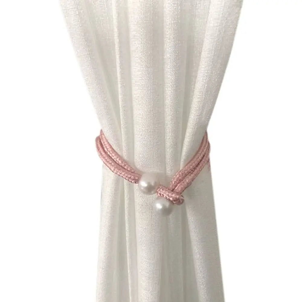 attache rideau tressées bohème couleur rose bleu gris jaune blanc ornement maison