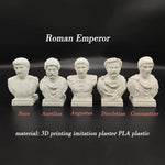 statues romaines antiques blanc bustes historiques détails classiques socle carré blanc