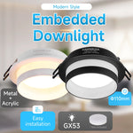 Spot encastrable LED noir blanc moderne clips rond 220V 249 2000 lumens