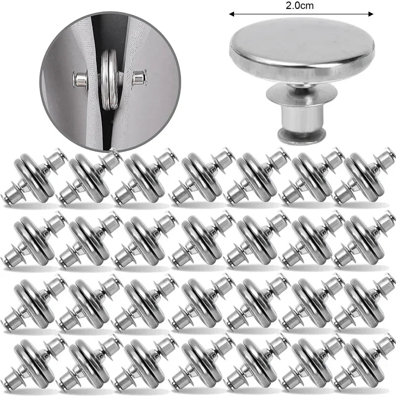 aimants magnétiques adhésifs argentés modernes rideaux 10 paires 17mm 20 paires 20mm 25mm 40