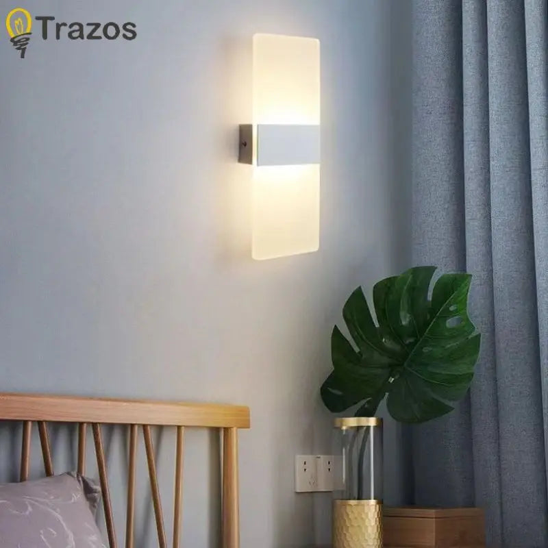 applique murale led moderne blanc noir minimaliste éclairage chambre entrée étude salle bain
