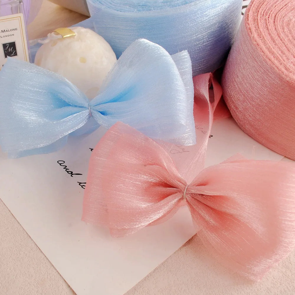 rubans décoratifs polyester bleu clair rose gris blanc modernes élégants double face largeur adhésif