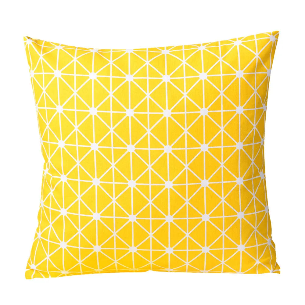 housse coussin lin géométrique multicolore moderne carré 45x45cm lit siège voiture