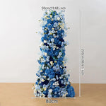 arche décorative fleurs artificielles bleu blanc extérieur intérieur décoration maison événement