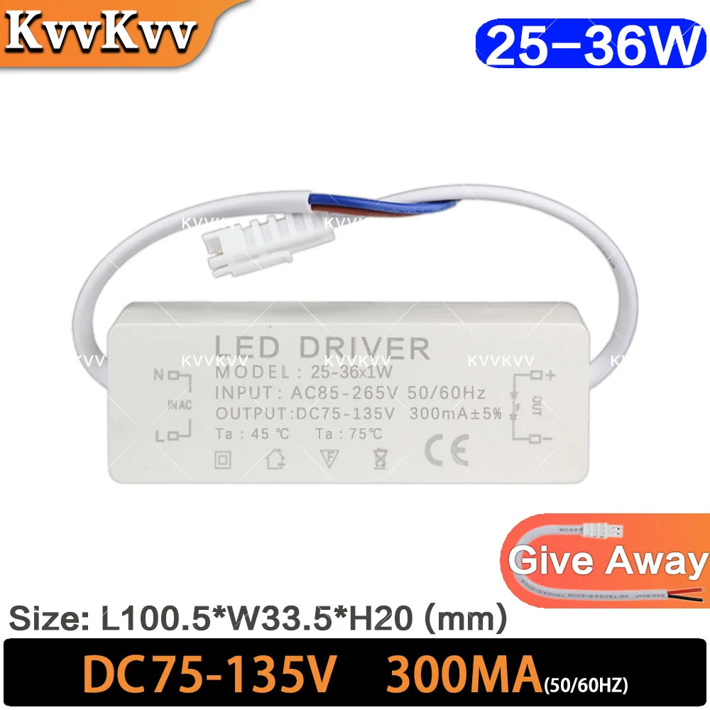 adaptateur alimentation led driver 36w 30w 18w constante 300ma moderne encastrable