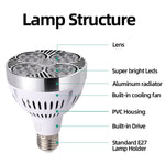 projecteur led par30 ampoule e27 haut flux lumineux moderne salon boutique blanc noir