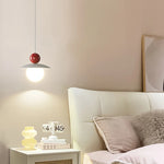 suspension lumineuse moderne blanc rond métal fixation câble opacité intérieur salon chambre étude