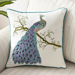 taies d'oreiller velours oiseau perroquet feuilles bleu foncé élégant non toxique polyester respectueux environnement