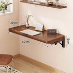 tablette murale bois marron foncée facile moderne cuisine chambre coucher multifonctionnelle pliante droite