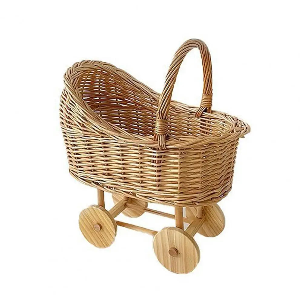 panier bonbons wicker roulettes fruits fleurs enfantin mariage baby shower rustic vintage