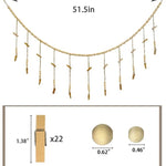 cadre mural photos bois boho rustique clips beige blanc simple geometric