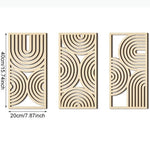panneaux decoratifs murals modernes motifs vegetaux geometriques beige clair marron foncé vert foncé minimalistes