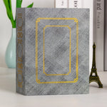album photo rouge jaune gris bleu motif doré texture cuir classique pages blanches/photos