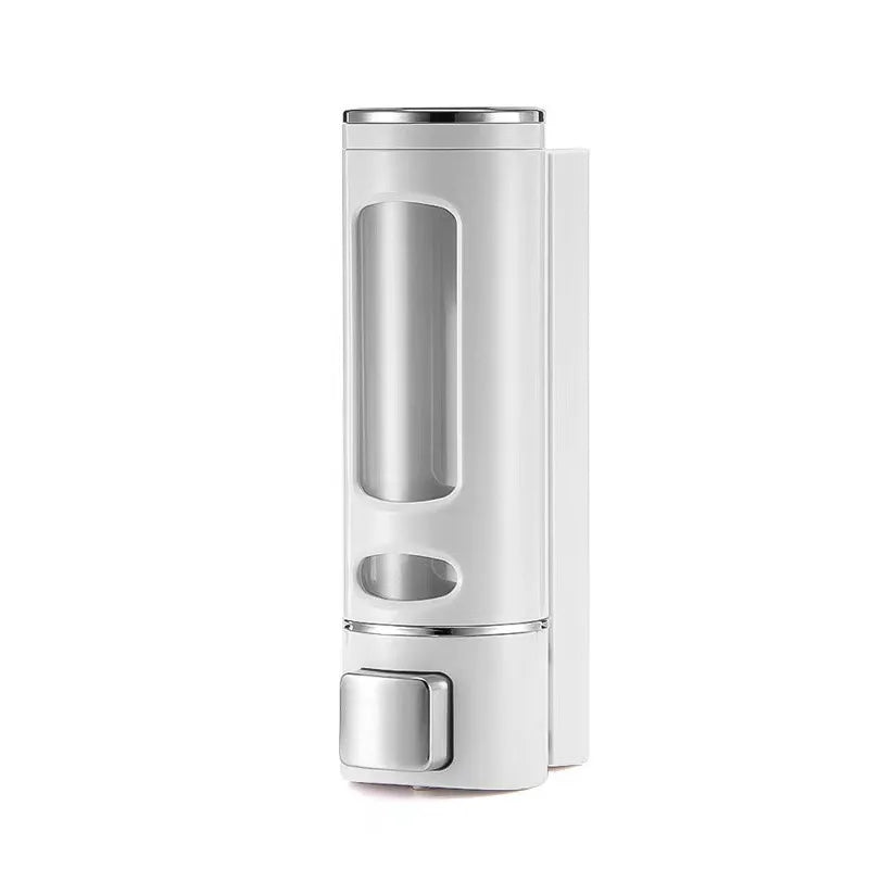 distributeur savon liquide noir or blanc moderne fixation murale bouton pression fenêtre niveau liquide