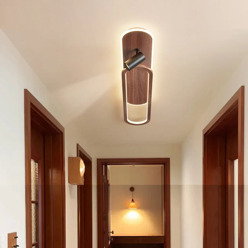 lampe moderne bois naturel finition mate led boise blanc minimaliste télécommande