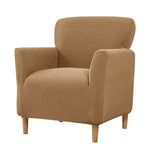 housse fauteuil jacquard carreaux moderne bleu beige gris extensible adhésif