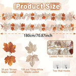 guirlande feuilles érable automne decoration murale crochets feuilles marron grises table cheminée festive
