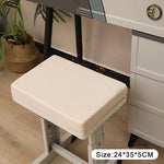 tabouret moderne gris toile lin coussin amovible imperméable boucles noiresscrição