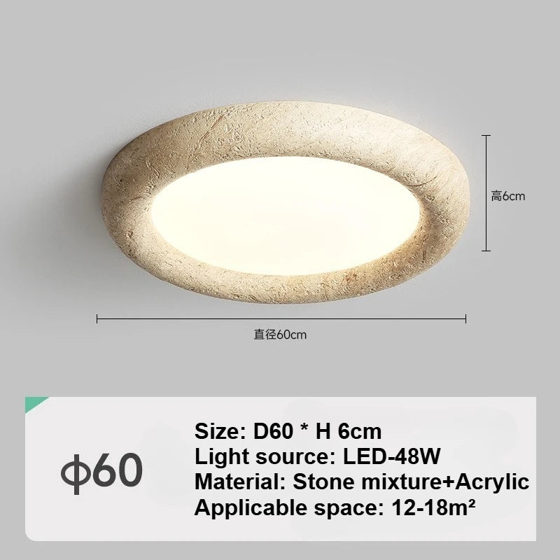 plafonnier led moderne minimaliste beige gris fixé surface tactile