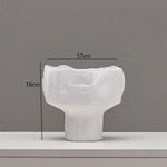 vases decoratifs resine blanc modernes texturés dimensions grandes petites