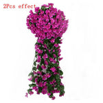 guirlande artificielle violettes fleurs modernes decoration maison intérieure 80cm boite