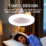 ventilateur moderne blanc grille ventilation télécommande vitesses réglables led continu