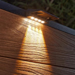 éclairage solaire moderne led panneaux bleus clips fixation autoinstallation jardin extérieur