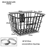 panier vélo noir maille métallique moderne clips fixation grande capacité réglable easy install