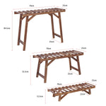 présentoir pliant bois moderne niveaux vis fixations plantes salon balcon 70cm 25cm
