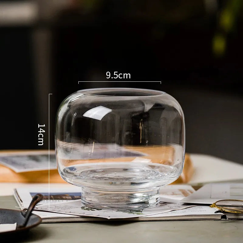 Vase en verre classique pour décoration intérieure