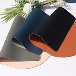 tapis table moderne cuir noir orange rose gris antidérapants résistants chaleur facile nettoyer