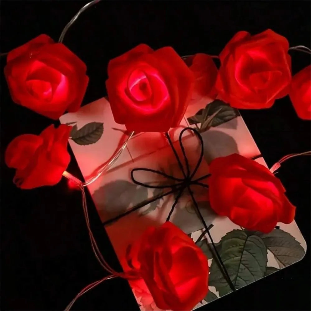 guirlande lumineuse rose led saint valentin mariage décoration intérieure moderne chambre blanc rouge