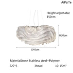 lampe suspendue moderne blanche rose brillante salon chambre