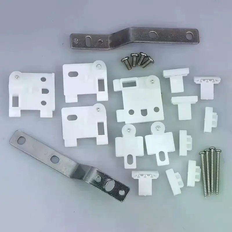 kit fixation rideau barres vis blanc gris métallisé moderne extérieure fenêtre octogonale