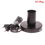 support lampe moderne câble électrique interrupteur noir doré blanc métal lisse
