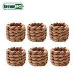 porte serviettes tressés rustiques boho beige marron clair naturels élégants 5cm diamètre set deco